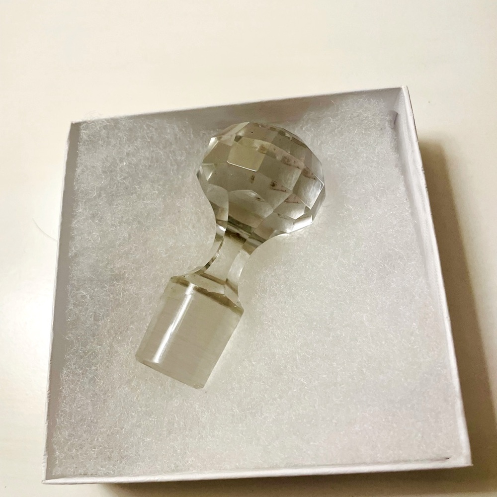 Crystal Stopper with Gold Star on top for a Decanter  Vintage 1960’s